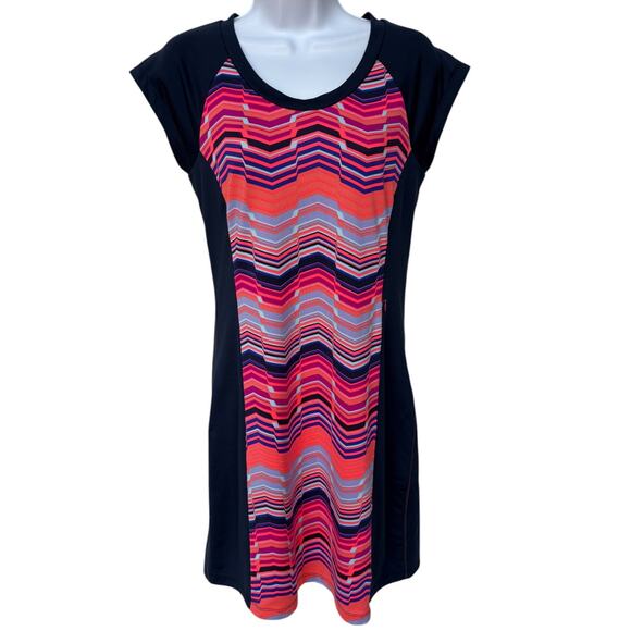 Title Nine Athletic Dress w Neon Geometric Design Tech Fabric Outdoors size S - Picture 4 of 12